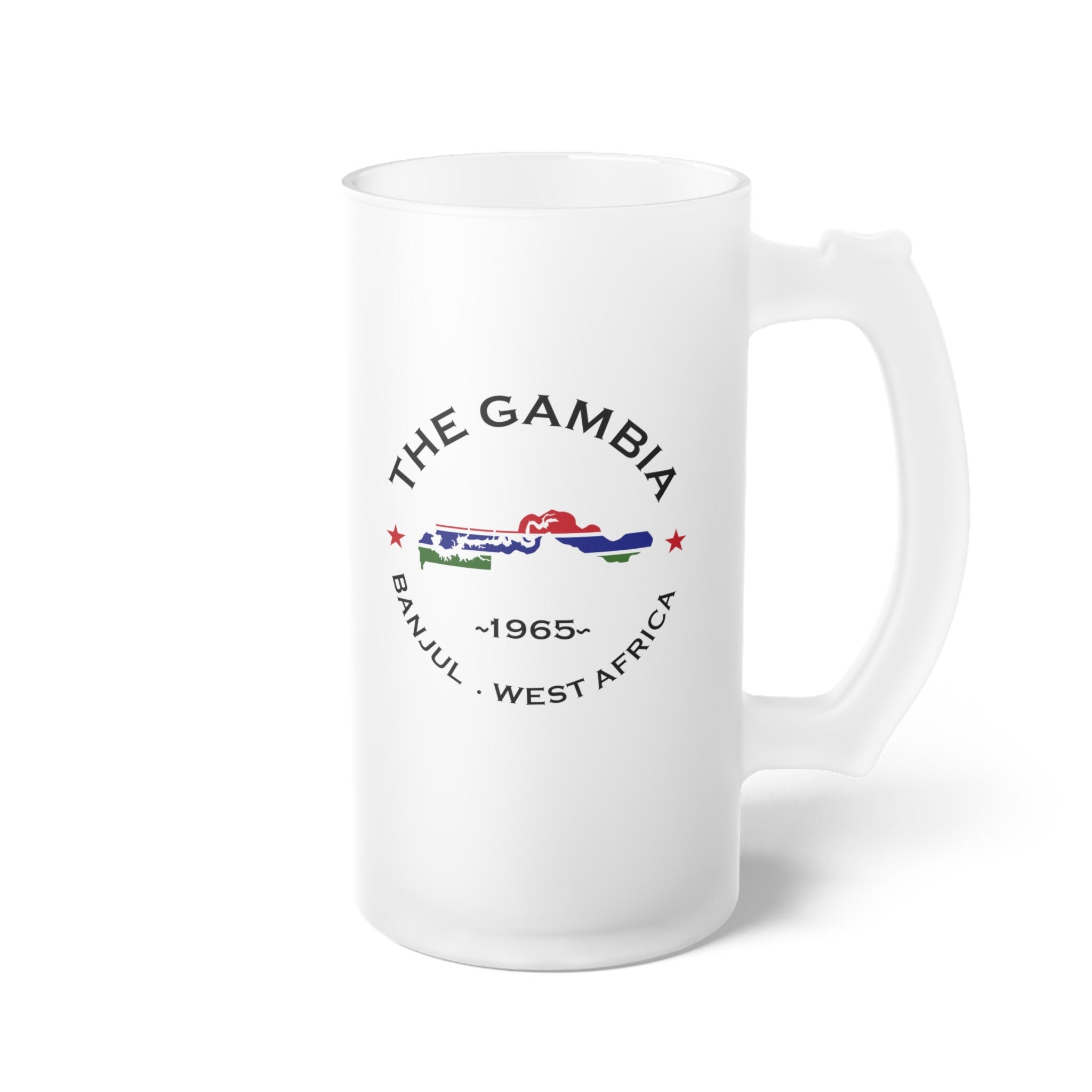Gambia Frosted Glass Beer Mug